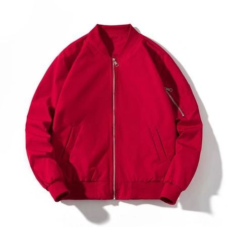 Men's Jacket Solid Color Stand Collar Windbreaker